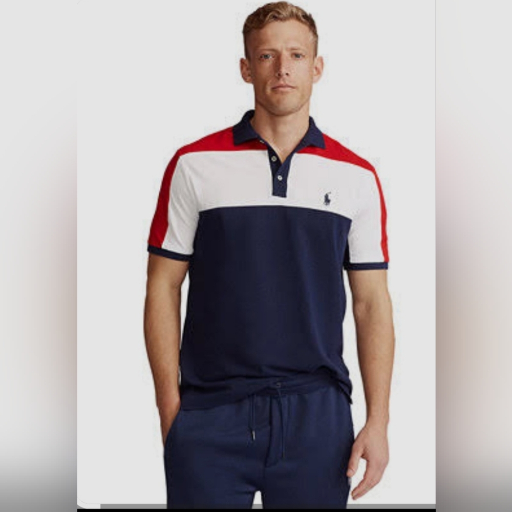 Red, White, and Blue Ralph Luren Polo Shirt